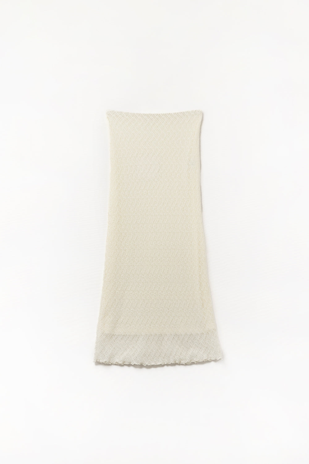 Q2 Knitted Lined Midi Skirt in Beige