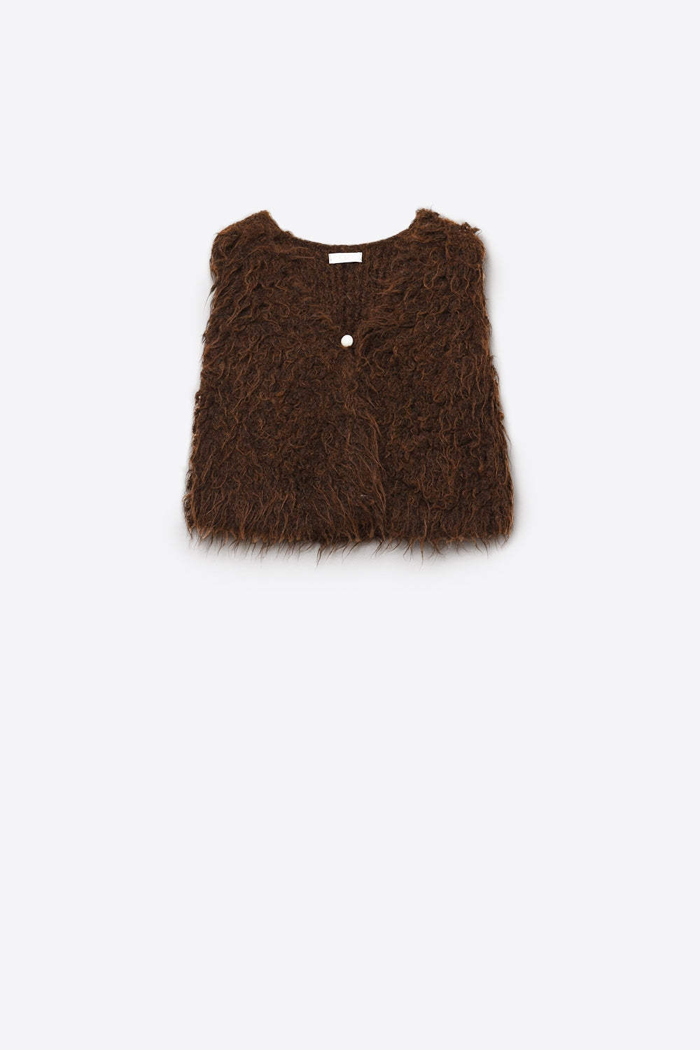 Q2 Luxurious vest with brown long-haired texture
