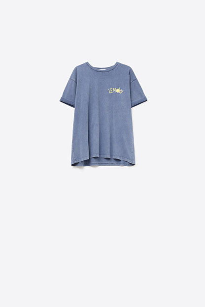 Made in Italy navy t-shirt with Lemon graphic