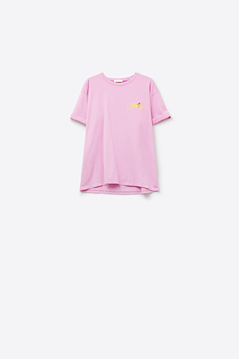 Made in Italy pink t-shirt with Lemon graphic