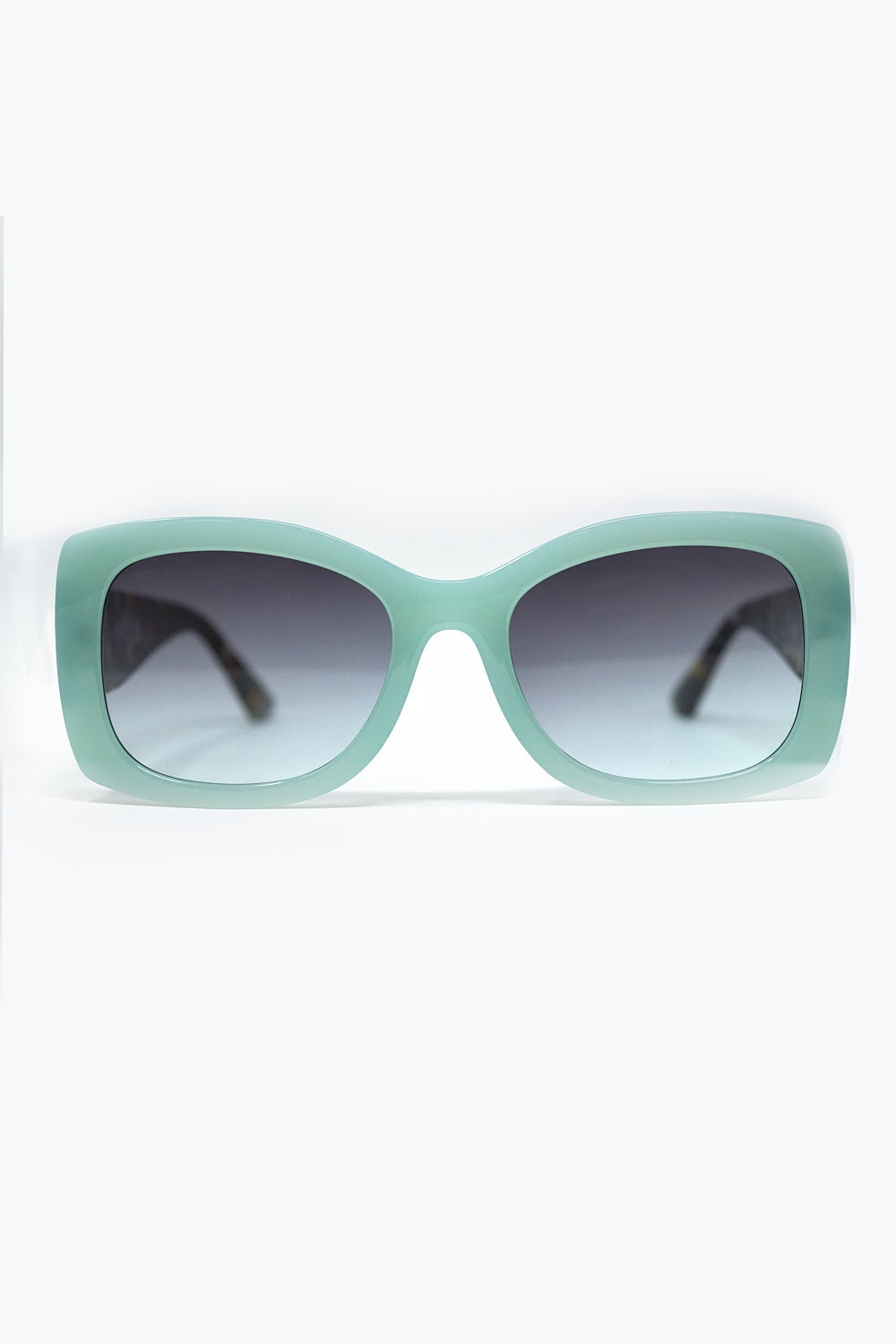 Q2 Mint Green Oversized Oval Sunglasses in Acetate