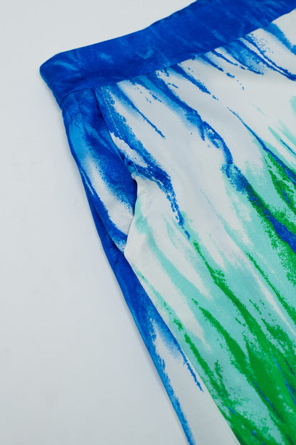 Multicolored Pants With Side Pockets