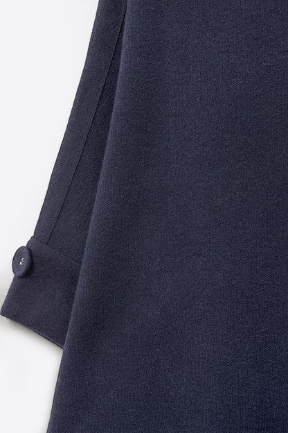Navy Knitted Sweater with Button Details