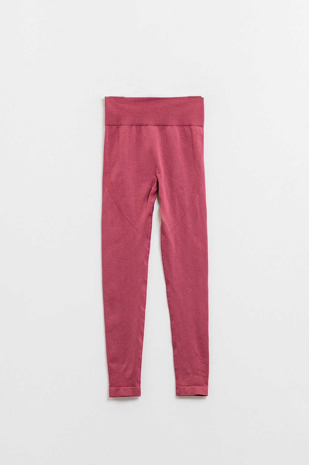 Q2 Old Pink Seamless Ribbed High-Waist Leggings