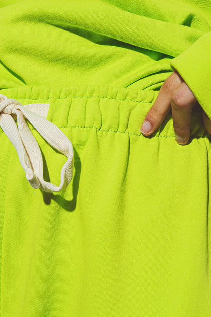 Oversized Jogger with Tie Waist in lime