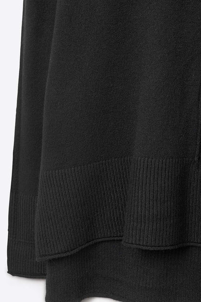 Oversized Roll Neck Sweater in black
