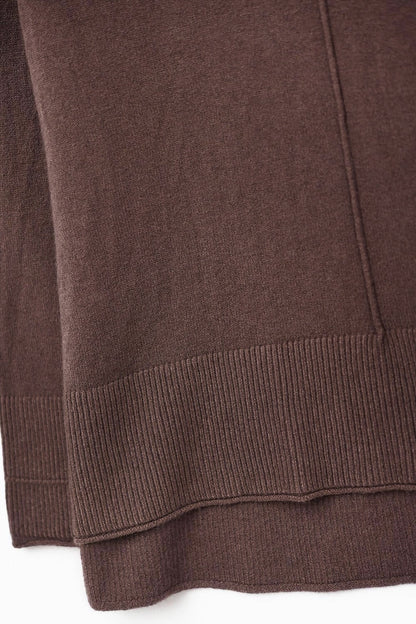 Oversized Roll Neck Sweater in brown