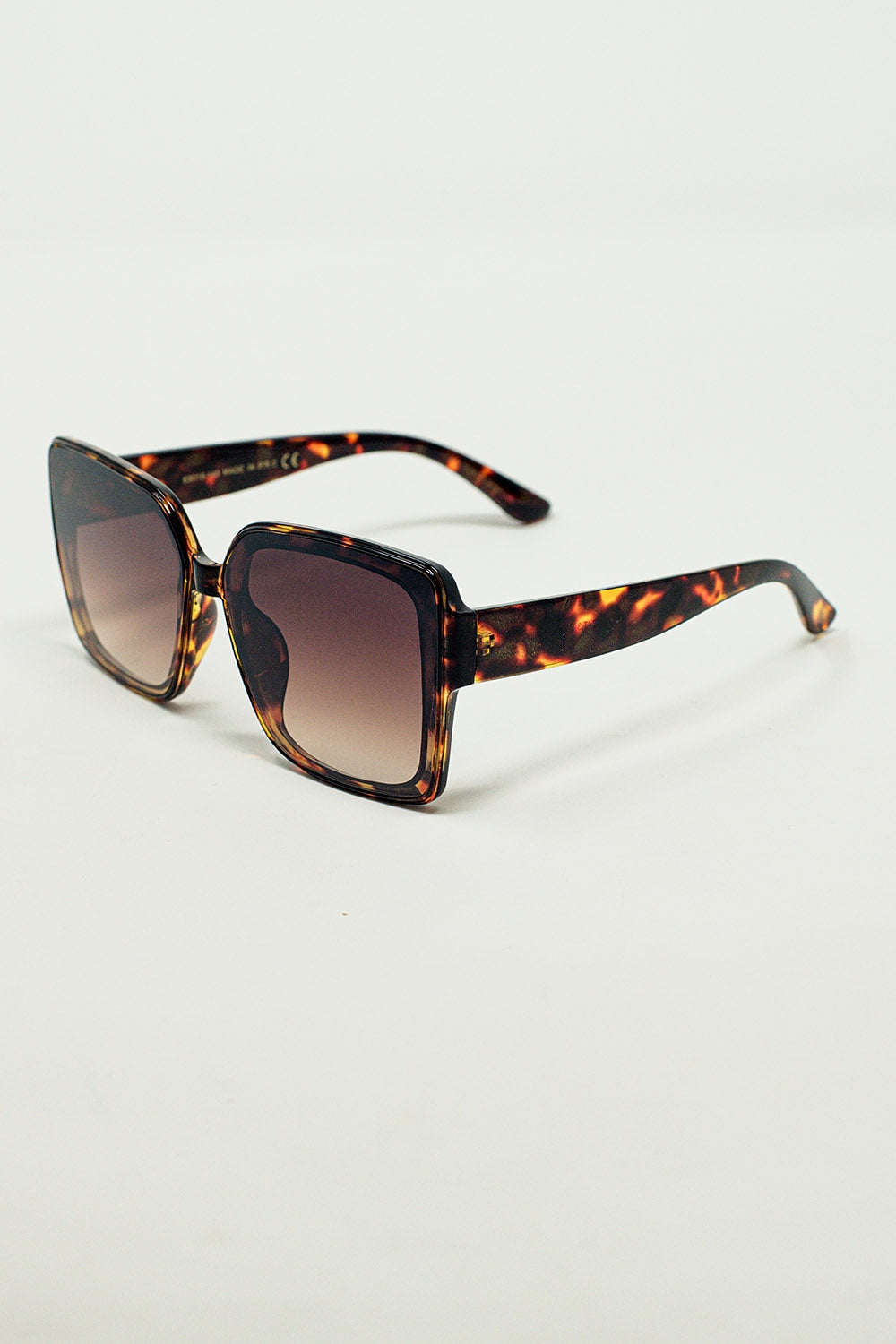 Oversized square Cat Eye Sunglasess in Brown