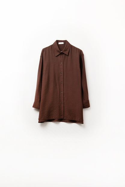 relaxed fit Brown Shirt long Sleeves