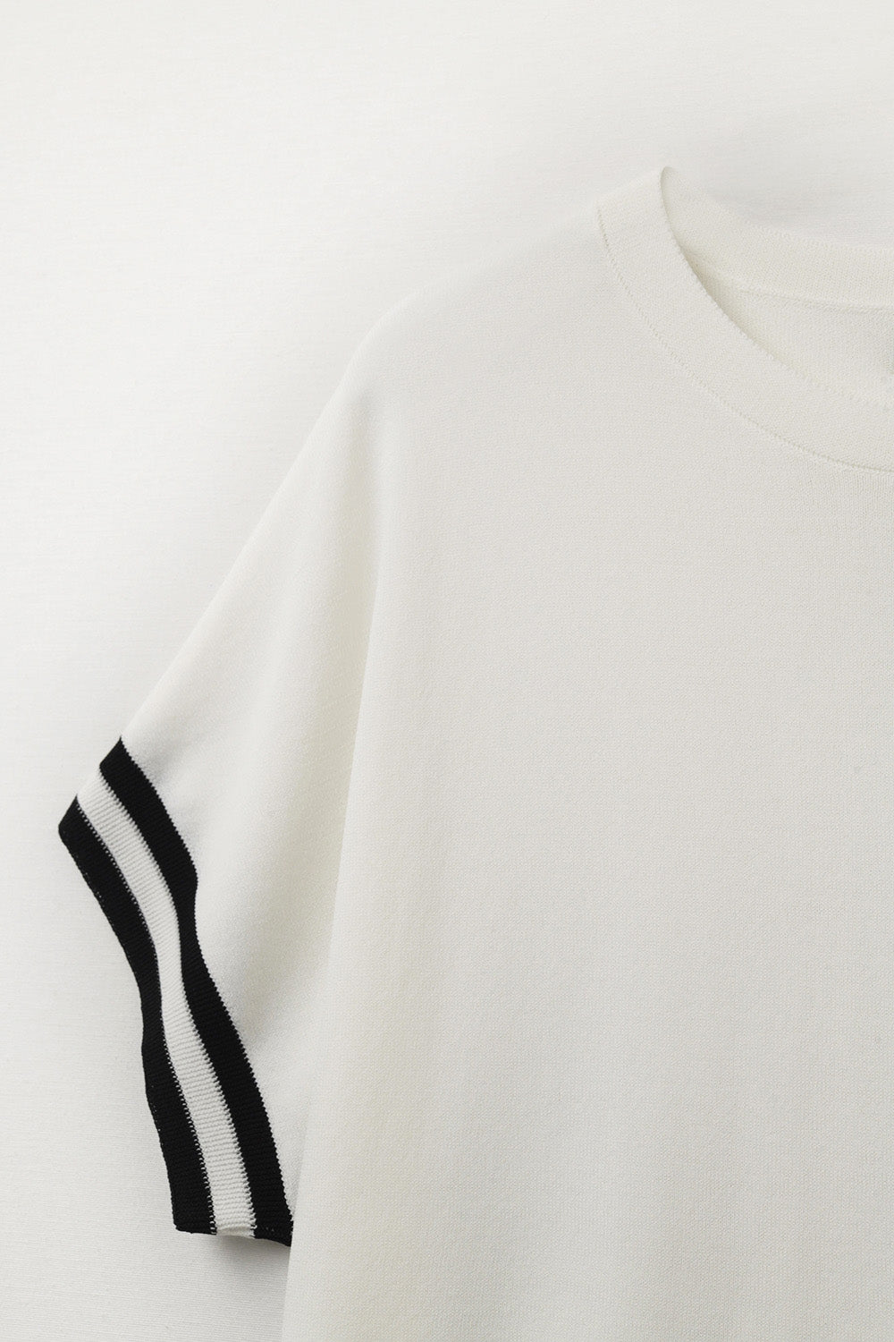 relaxed fit Sweater In White with black contrast detail