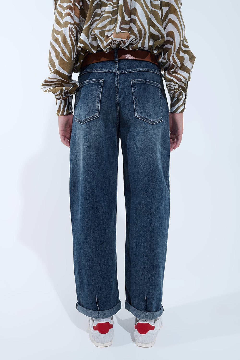 Relaxed WideLeg Vintage Wash Jeans