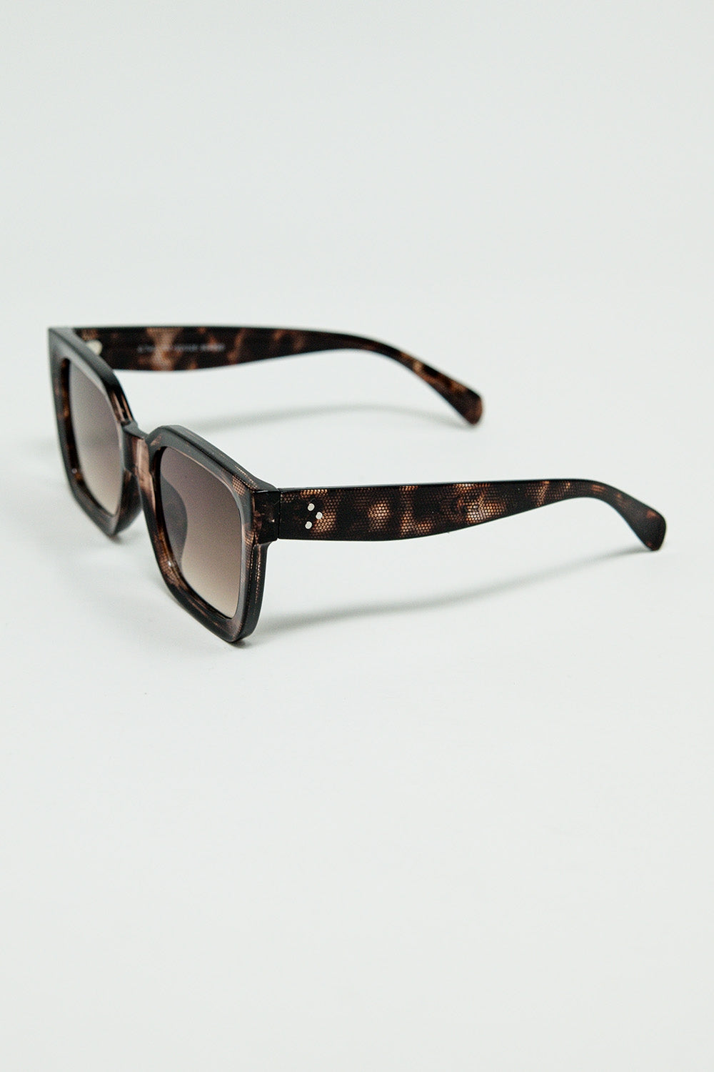 shaded brown Oversized square sunglasses