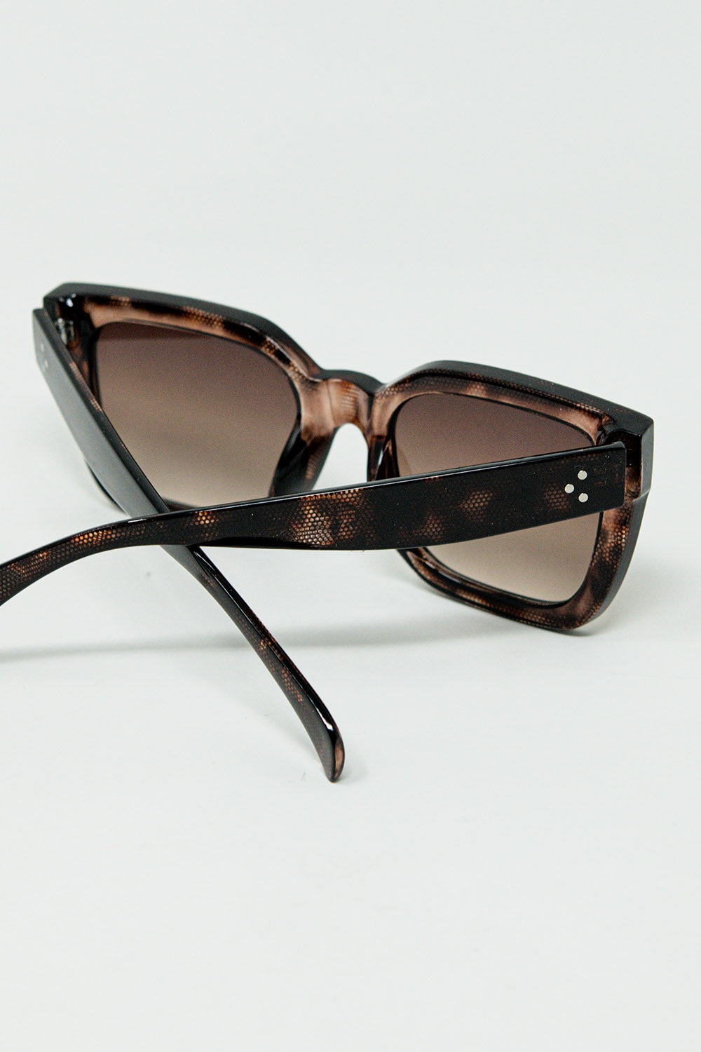 shaded brown Oversized square sunglasses