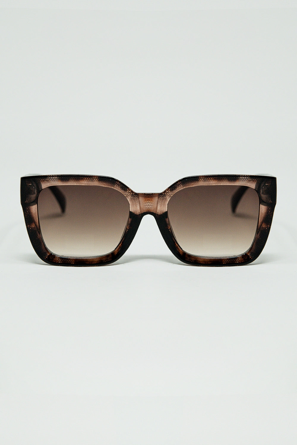 shaded brown Oversized square sunglasses