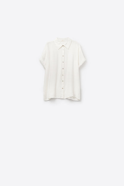 Q2 Short Sleeve Blouse in White