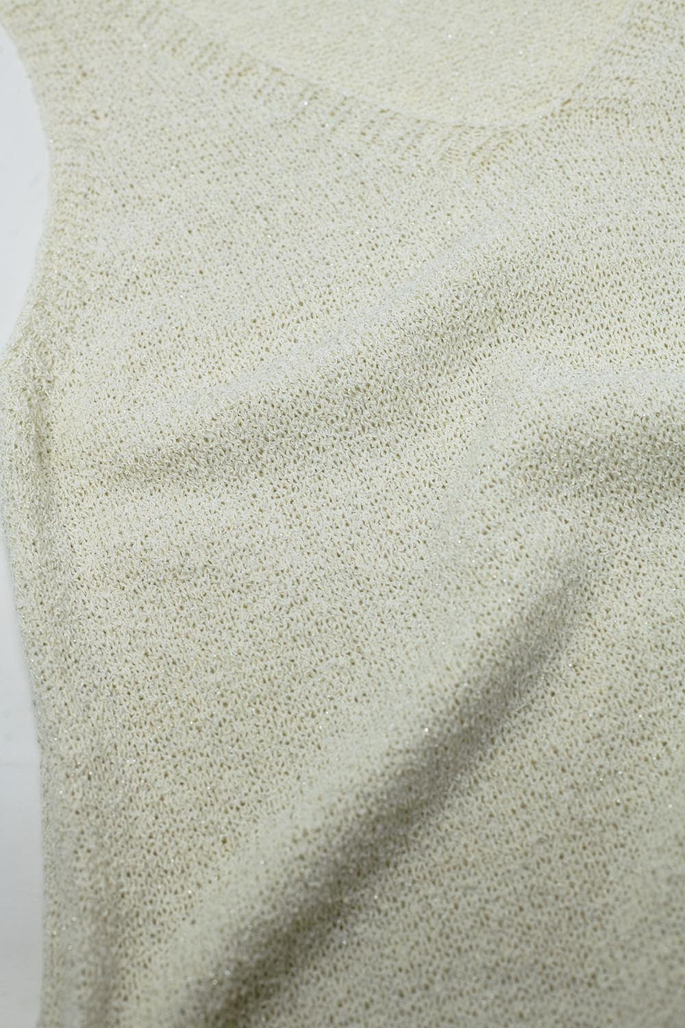 Sleeveless Maxi White Dress With Side Slit