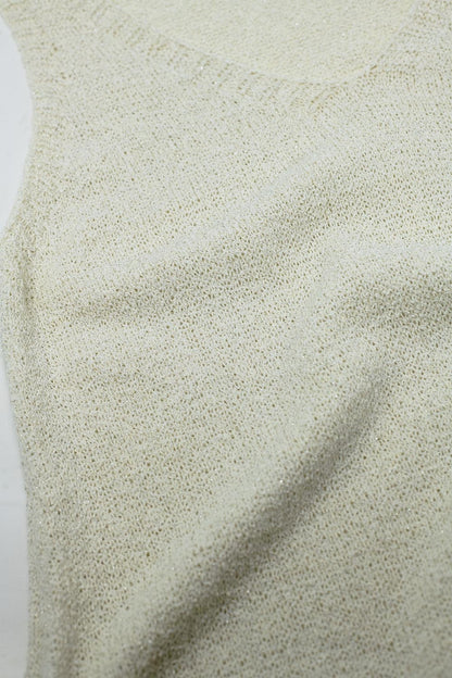 Sleeveless Maxi White Dress With Side Slit