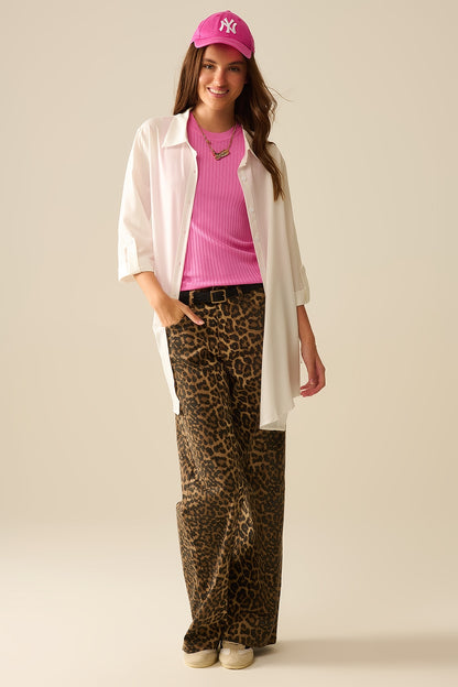 Sleeveless Ribbed knitted Top In fucshia