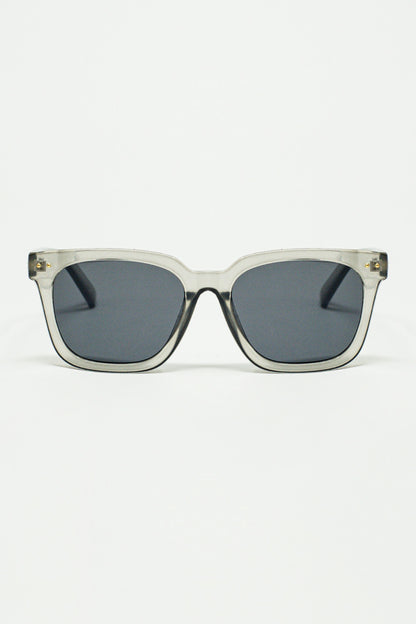 Q2 square bevel frame sunglasses in grey