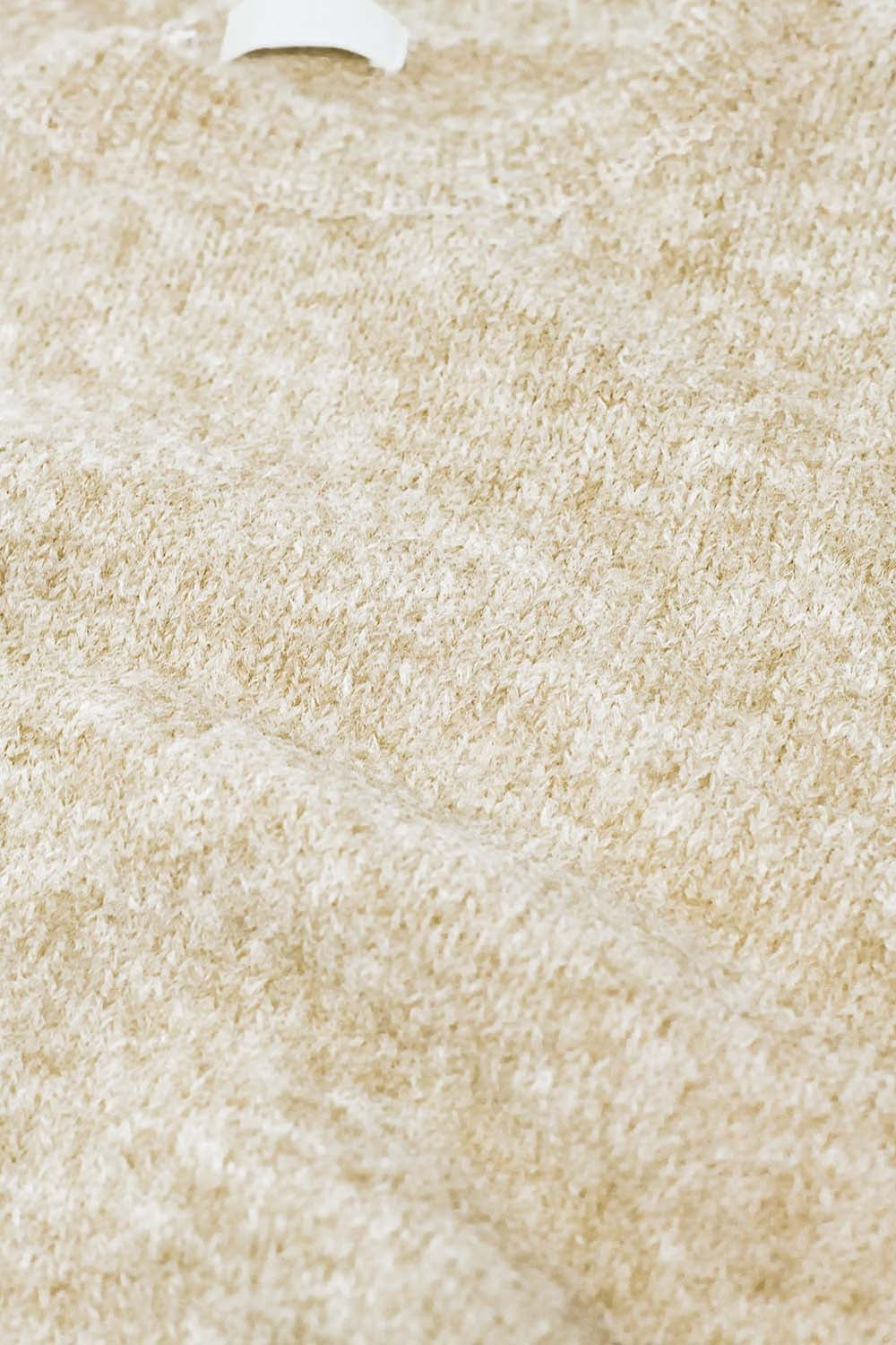 standard fit soft knit sweater in beige