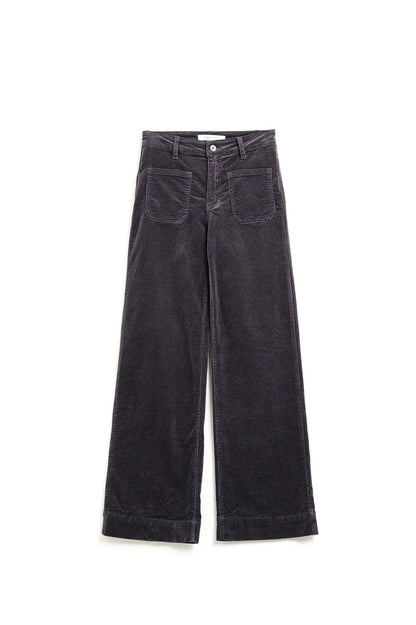 Straight Leg Corduroy Jeans in dark grey with pockets