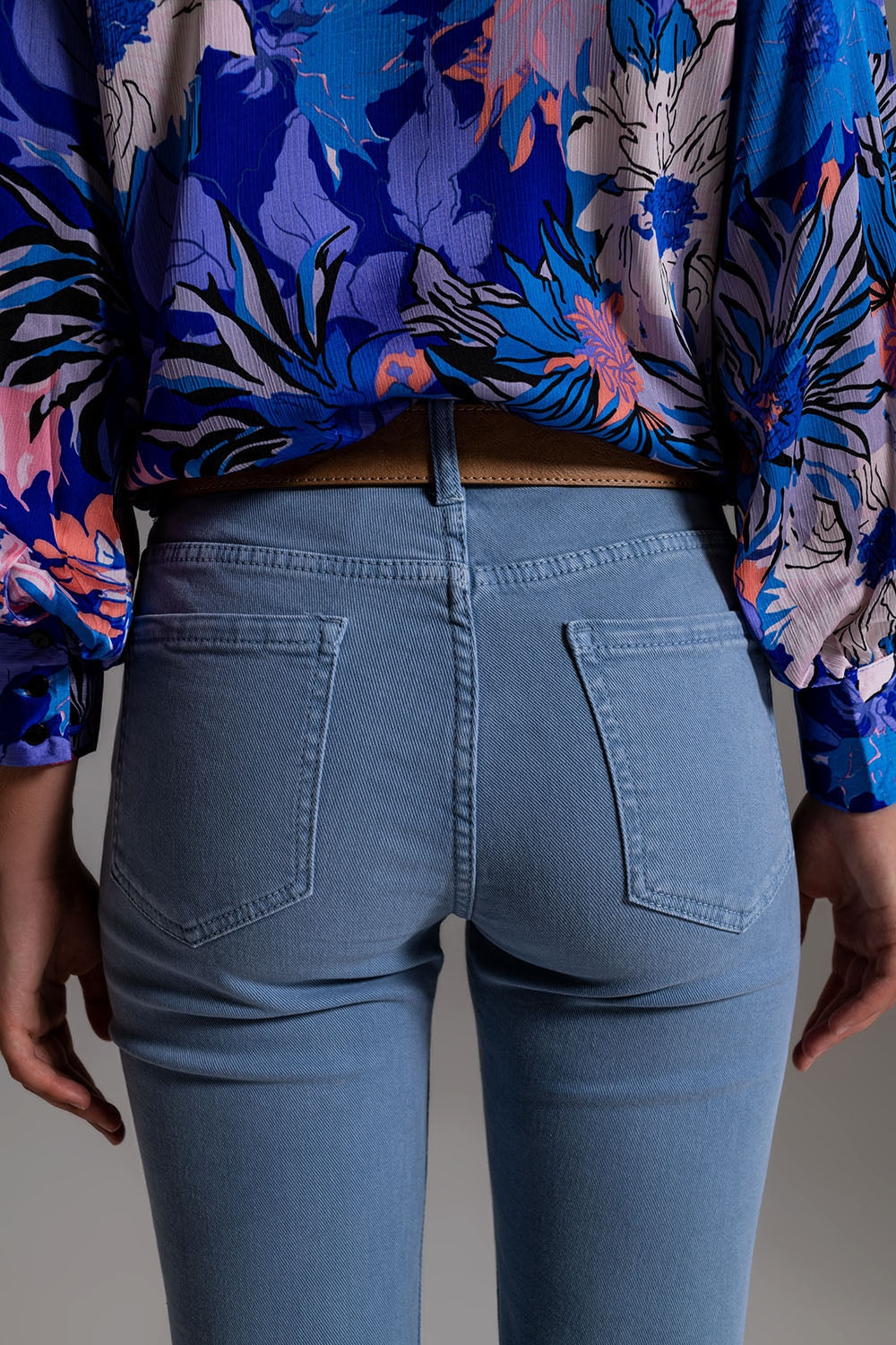 Stretch Cotton skinny jeans in blue