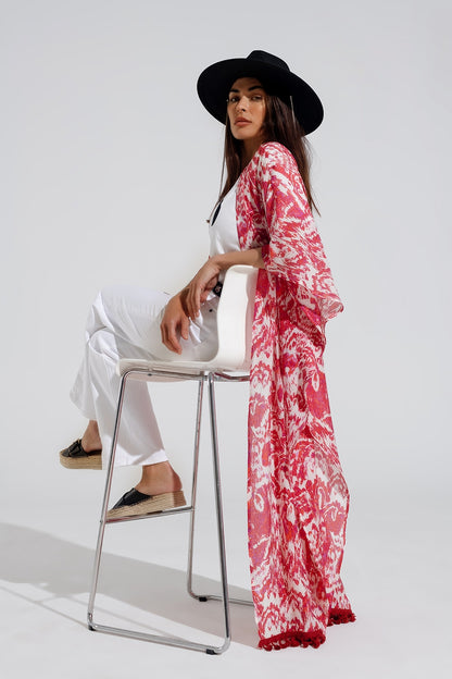 Stretch Denim Straight Jeans With 5 Pockets in White