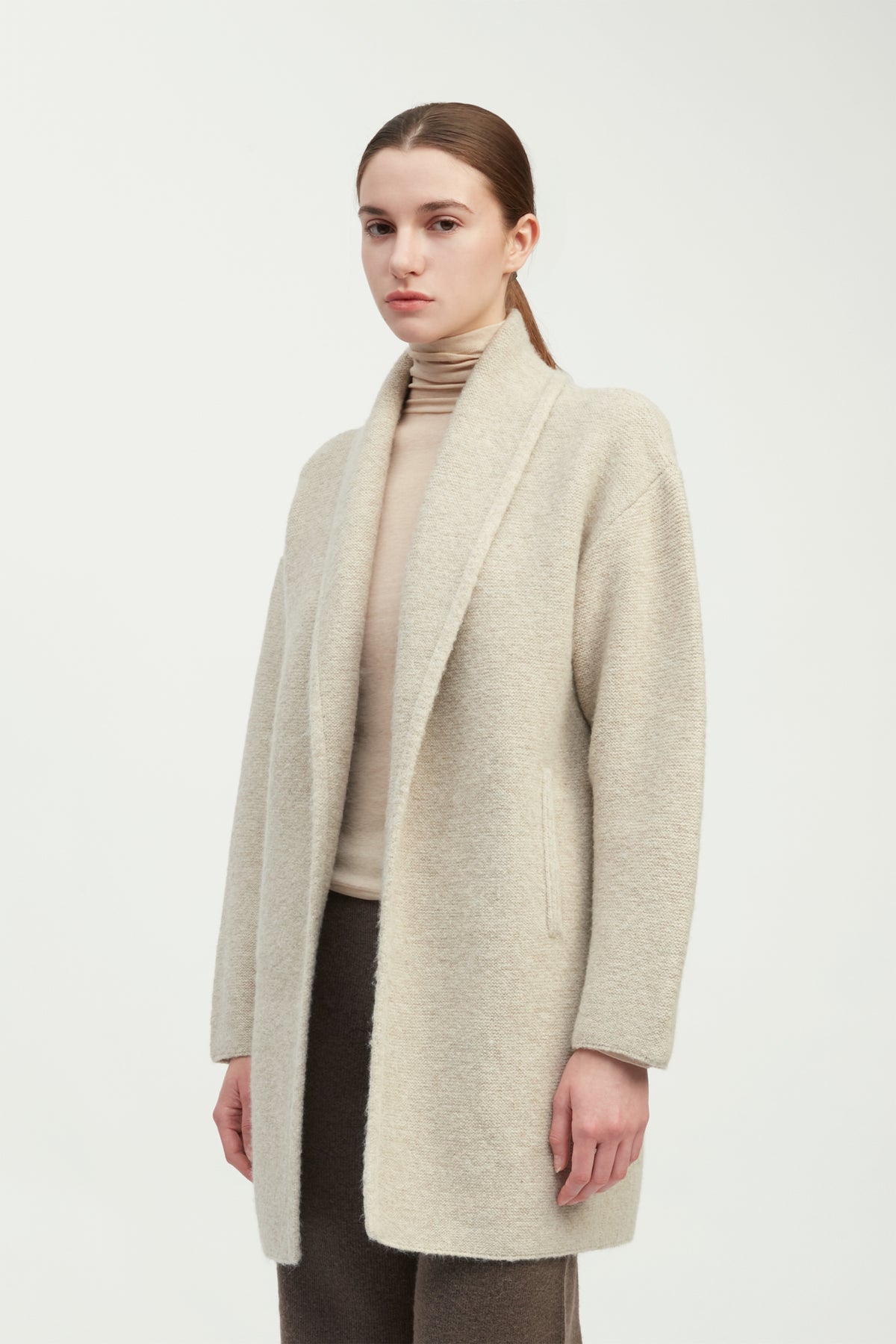 Double Faced Knit Long Coat