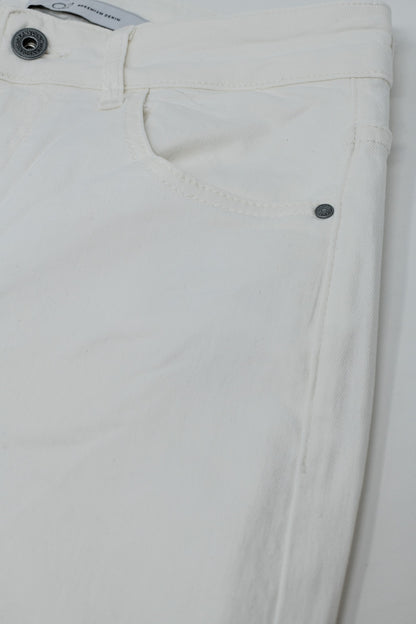 white wide leg high rise Pants