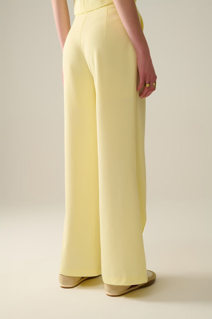 Wide Leg tailored pants In Yellow