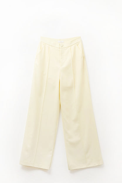 Wide Leg tailored pants In Yellow