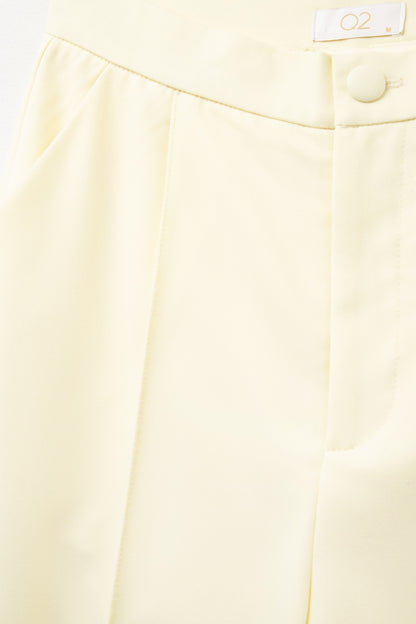 Wide Leg tailored pants In Yellow